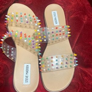 Steve Madden spikes sandals euc size 8